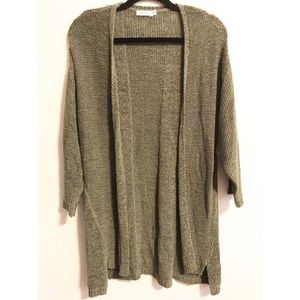 Army Green Knit Cardigan